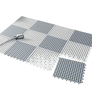 Nouveau Tapis de Bain Antidérapant à Grandes Trous, Séchage Rapide, Imperméable, Massant, Noir et Blanc, pour Salle de Bain et Baignoire - Product Image 1