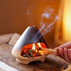 Quemador de aromaterapia artesanal transfronterizo, resistente a la llama abierta, para quemar madera sagrada de cedro, creando ambiente, pequeña chimenea - Product Image 2