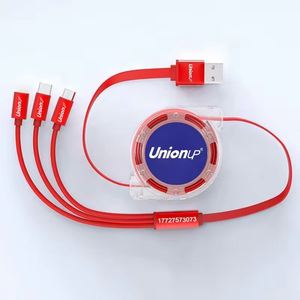 Câble de données personnalisé avec logo imprimé sur USB, cadeau promotionnel pour téléphone portable, synchronisation, charge, 3 en 1 - Product Image 5