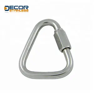 Stainless Steel Forged Safety Hook Stainless Steel Triangle Connecting Link With Screw Delta Quick Link