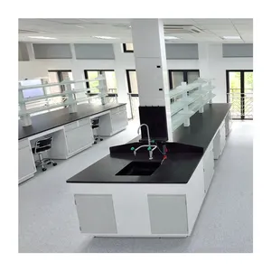 Bancada de trabalho em aço resistente, mobília de laboratório, mesa de trabalho, bancada de trabalho em laboratório de química