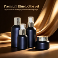 Bouteilles à pompe cosmétiques rechargeables givrées de 40/100/120 ml et 50 g pour lotions, sérums, inserts pulvérisateurs, toners, pots en verre
