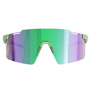 Lunettes de soleil de sport de plein air en gros, logo personnalisé, monture sans cadre pour homme, lentilles en PC, protection UV400, coupe-vent, lunettes de vélo de course - Product Image 2
