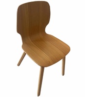Shandong chaise de salle à manger en bois flexion contreplaqué chaise de bureau hôtel jeu chaise bouleau noyau érable placage salon Table