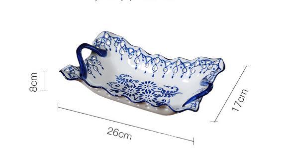 Blue and white