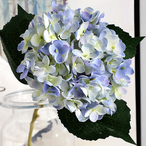 18cm barato seda artificial amarillo Hortensia flor tallos tela de seda para boda flor blanco rosa azul púrpura - Product Image 3