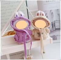 Ensemble de vêtements de poupée tendance pour LABUBU V4 : Sweats à capuche en peluche disponibles en plusieurs couleurs, parfaits pour des combinaisons flexibles