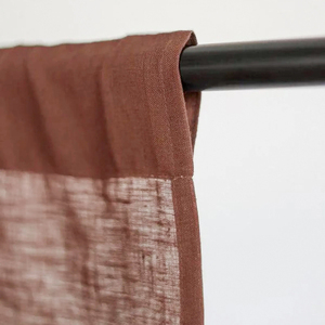 للبيع بالجملة من الشركة المصنعة مخصص للمنزل والفندق الفاخر مغسول بالطيات ستارة نافذة كبيرة شبه شفافة - Product Image 3