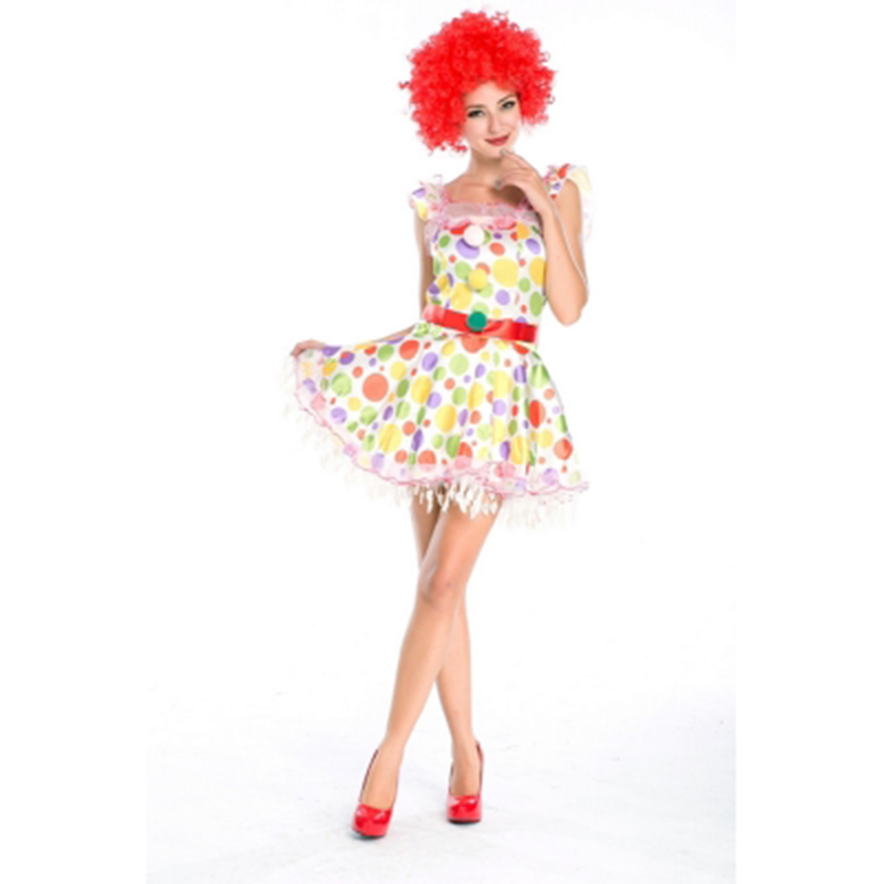 Carnaval sexy clown kostuum volwassen hippies kostuum halloween kostuum