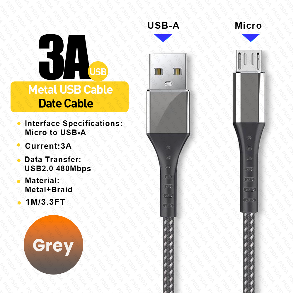 Micro USB --- Gris (UCB063)