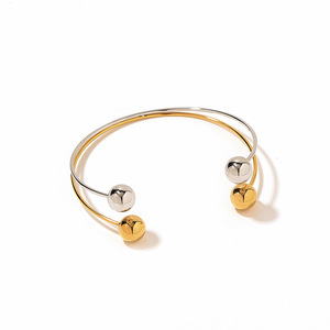 Stainless <b>Steel</b> <b>Ball</b> Ring Vacuum Plated 18k Gold Colorfast For Women - Product Image 5