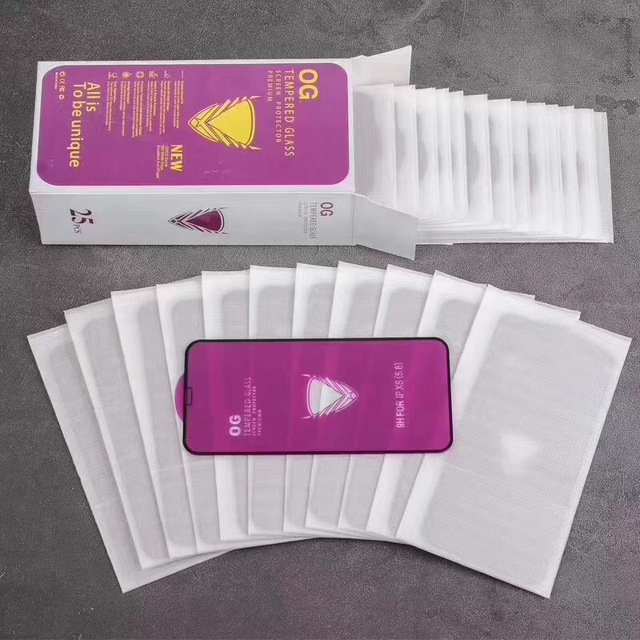 25 Pack 9H Cell Phone Tempered Glass Screen Guard Protector 9D Full Coverage Clear Mobile Phone Tempered Glass Protector