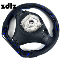 Volant personnalisé en fibre de carbone forgée bleue LED pour BMW E90 E63 E60 E30 E70 X5 E87 E91 E92 E93 Accessoires intérieurs de voiture