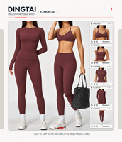 Ensemble deux pièces brossé pour femme : haut court à manches longues et leggings taille haute sculptants, anti-transpiration, athleisure