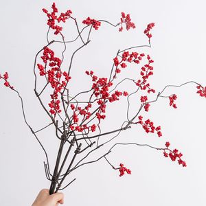 CallaFloral Branche Artificielle de Feuilles d'Automne et de Fruits Jaune Orange Rouge en Mousse pour Décoration Intérieure Maison Mariage Style INS - Product Image 2