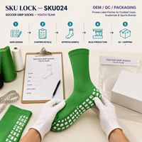 Chaussettes de football antidérapantes pour équipes de jeunes B2B, pour kits de match et programmes d'équipes, avec options de tailles graduées, fourniture personnalisée