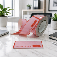 Ruban de sécurité anti-contrefaçon à découpe de sécurité, anti-effraction, 50 mm x 50 m, avec bande de sécurité à déchirure visible pour sacs et cartons