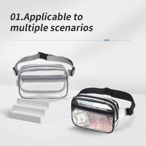 Sac banane transparent étanche en PVC, mignon, personnalisable avec logo, pour voyage décontracté et fitness, vente en gros - Product Image 4