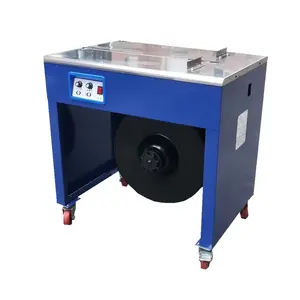 Portable Single Phase Power 110 v Semi Auto Table Top Strapping Machine Open Type For Heavy Duty Box