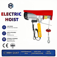 Wireless 110V 220V Anti-korosi Tahan Aus Rendah Kebisingan 500kg Electric Hoist Winch untuk Rigging Panggung Garasi Bengkel