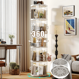 Étagère de <span class=keywords><strong>rangement</strong></span> multifonction à roulettes rotatives pour salon organisateur de livres vaisselle debout support <span class=keywords><strong>utilitaire</strong></span> en plastique - Product Image 6