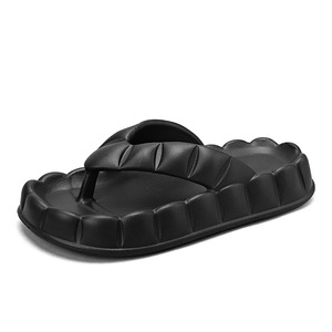 Tongs et sandales à semelle épaisse rehaussante pour l'extérieur, plage, femmes et hommes, été, EVA, blanc, beige, noir - Product Image 5