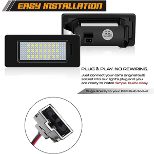 Luz LED para Matrícula de Coche, Accesorio para Audi A4, B8, A5, S5, TT, Q5, Golf, MK6, Jetta, Passat B6, Sharan Touareg, Seat Alhambra, <span class=keywords><strong>Ibiza</strong></span>, 2 Unidades - Product Image 3