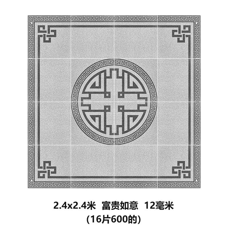 24x24 prosperidad buena fortuna-12mm de espesor