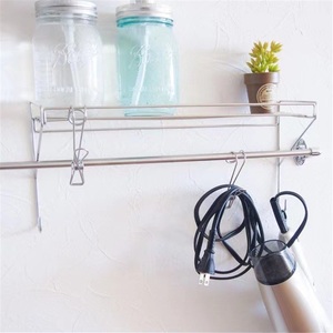 Zinc Alloy <b>Corner</b> <b>Standing</b> Shower Gel Storage Rack with Expanded Bathroom Hooks for Hotel Use Multi-purpose Modern Design - Product Image 2
