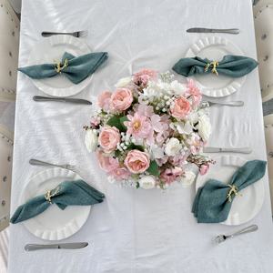 Arreglo Floral de Rosas de 50 cm, 60 cm, 70 cm, 80 cm, Centro de Mesa para Bodas, Bola de Flores Artificiales de Seda Blanca - Product Image 4