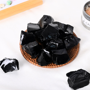หินออบซิเดียนดำดิบธรรมชาติขายดีที่สุด สำหรับตกแต่ง - Product Image 2