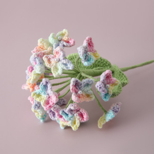 Ramos de <span class=keywords><strong>Hortensia</strong></span> de 20 pétalos de <span class=keywords><strong>lana</strong></span> a ganchillo a mano para boda alegre propuesta ceremonia amante fiesta de cumpleaños decoración de la habitación - Product Image 3