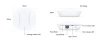 IIoT Intérieur Mini Sans Fil Edge Computing Mqtt Gateway Récepteurs Ble Industriels Intelligents Ethernet Poe Bluetooth Wifi IoT Gateway