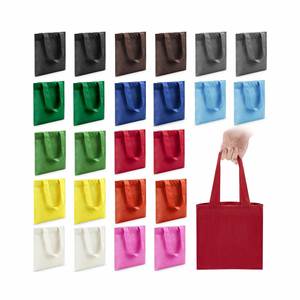 Branded logo Custom Printing Multiple Colors Wholesale Daily Shopping Lunch Mini <b>Canvas</b> Tote <b>Bags</b> with Handles - Product Image 1