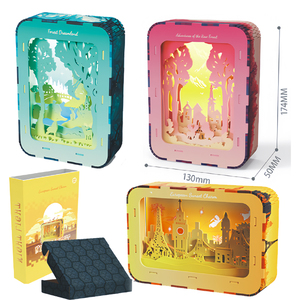 Personalizzato fai da te in miniatura libro Nook giocattolo educativo puzzle 3d luci di notte a Led per la decorazione della camera da letto regali di natale - Product Image 1
