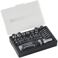 Ensemble de 30 outils à cliquet durables avec mallette rigide, personnalisable OEM, embouts inclus, tournevis à cliquet, douilles et têtes de tournevis