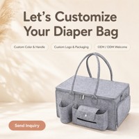 Sac à langer en feutre personnalisé avec logo et poignée couleur, OEM ODM, sac fourre-tout pour maman avec bandoulière pour bébé, crèche, voyage, vente en gros
