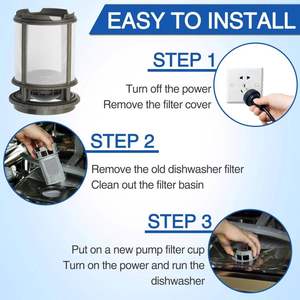 Filtro de Repuesto para Bomba de <span class=keywords><strong>Lavavajillas</strong></span> W10872845 Compatible con <span class=keywords><strong>Lavavajillas</strong></span> <span class=keywords><strong>Whirlpool</strong></span>, Kenmore, Amana y KitchenAid - Product Image 3
