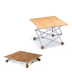 Компактный складной мини-стол для кемпинга Onwaysports, Квадратный Бамбуковый стол