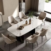 Chaise de salle à manger moderne de luxe, design italien nordique, en cuir, métal, dossier haut, super confortable, pour hôtel, restaurant, meubles de maison
