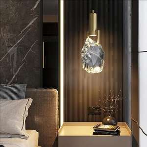ENSEMBLE Nouveau Cristal Led Pendentif Lumières Nordique De Luxe En Laiton Cuisine <span class=keywords><strong>Suspension</strong></span> Luminaire Chambre Chevet <span class=keywords><strong>Suspension</strong></span> Lampe - Product Image 2