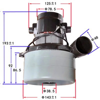 Moteur d'aspirateur Tennant/Viper/Comac/Karche/Nilfisk/IPC 36V 24V 3-stg Moteur d'aspirateur