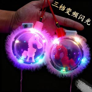 Lanterne portative en forme de poney, jouet lumineux Led, baguette magique en plastique, bâton clignotant pour enfants, cadeau de maternelle, unisexe de 2 à 4 ans - Product Image 2
