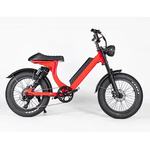Freesky-Bicicleta de Montaña eléctrica plegable, bici de 48V y 8,7ah, con suspensión completa, venta directa de fábrica