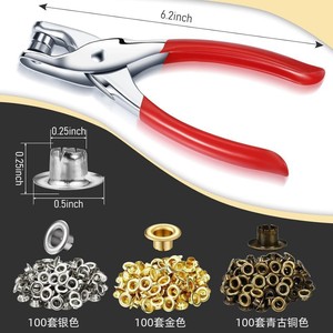 Kit d'outils pour boutonnières, <span class=keywords><strong>pince</strong></span> perforatrice manuelle en plastique, <span class=keywords><strong>pince</strong></span> à rivets portable, poinçon manuel 12 mm, <span class=keywords><strong>pince</strong></span> à œillets métalliques, œillets DIY - Product Image 2