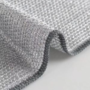 <span class=keywords><strong>Serviette</strong></span> de cuisine dégraissante en fil d'<span class=keywords><strong>argent</strong></span> éponge carrée super douce de haute qualité - Product Image 4