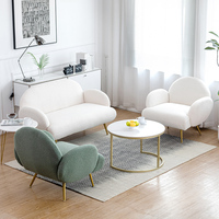 Mode Design incurvé tissu confortable salon Chaise longue café Restaurant canapé chaise lecture canapé chaise