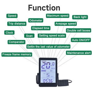 Tùy chỉnh LCD Tốc độ hiển thị xe đạp điện Meter lớn LCD Màn hình điều khiển Mileage xe đạp LCD hiển thị - Product Image 2