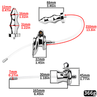 Serrure à pénis en métal en gros avec Plug anal urétral Cages de chasteté inversées Petit Plug anal en métal Anneau de pénis Cages à bite