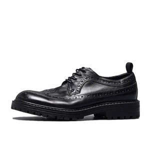 <strong>Brogue</strong> Style <strong>Tanning</strong> Leather Derby Shoes for <strong>Men</strong> Vintage Breathable Wear Resistant Handmade Office Dress Shoes - Product Image 2